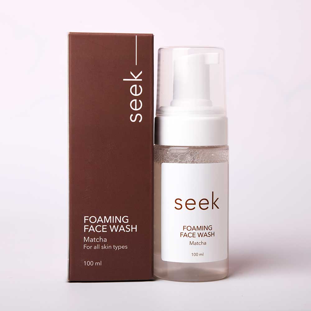 seek skincare foaming face wash matcha