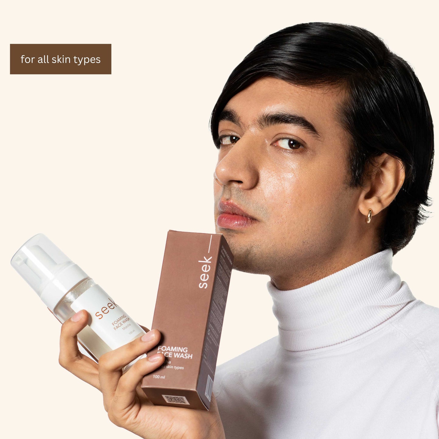 seek skincare foaming face wash matcha