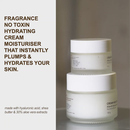 cream moisturiser aloe & hyaluronic acid (normal to dry skin)