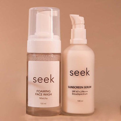 introducing our best seller duo by seek skincare – the unbeatable pair that everyone's talking about, this duo have captured the hearts of our customers, making this combo a fan favourite. try it today and experience healthy, glowing skin. 