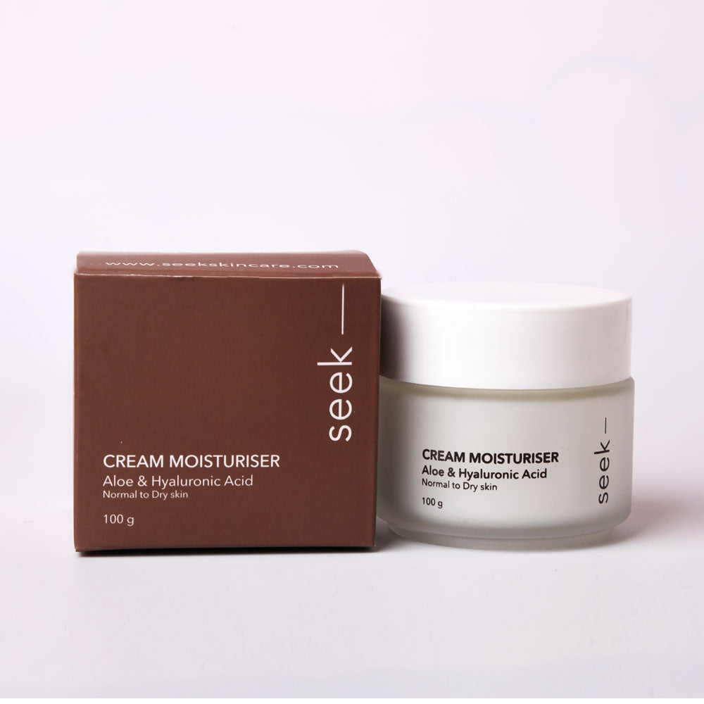 seek skincare cream moisturiser aloe & hyaluronic acid - normal to dry skin
