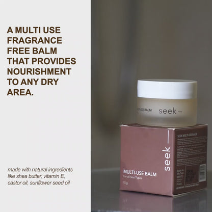 Multi-Use Balm Shea Butter & Vitamin E – Hydrating for All Skin Types | Unfragranced, Vegan, No Toxins