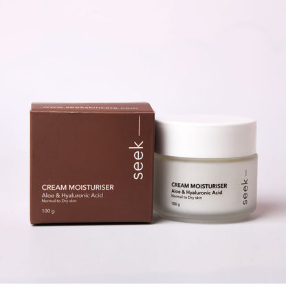 seek skincare cream moisturiser aloe & hyaluronic acid - normal to dry skin
