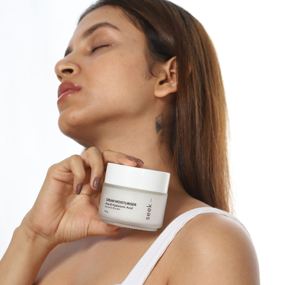 seek skincare cream moisturiser aloe & hyaluronic acid - normal to dry skin