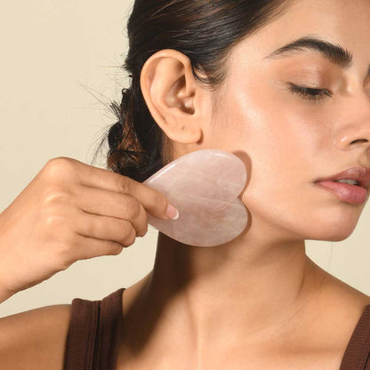 seek skincare rose quartz guasha is made out of natural rose quartz which comes in a luxurious sustainable pouch, which keeps it safe and easy to carry around.