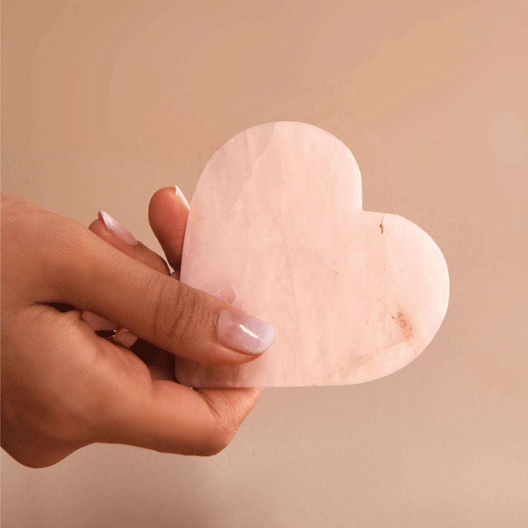 seek skincare rose quartz guasha is made out of natural rose quartz which comes in a luxurious sustainable pouch, which keeps it safe and easy to carry around.